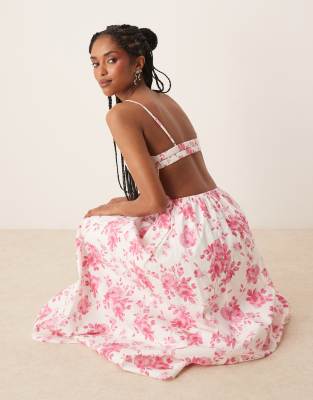 Nia Destene Toile Print Bust Effect Camisole Dress
