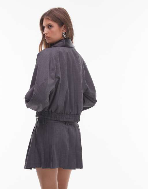 NIA Fennel pleated skort in charcoal, 5 of 5