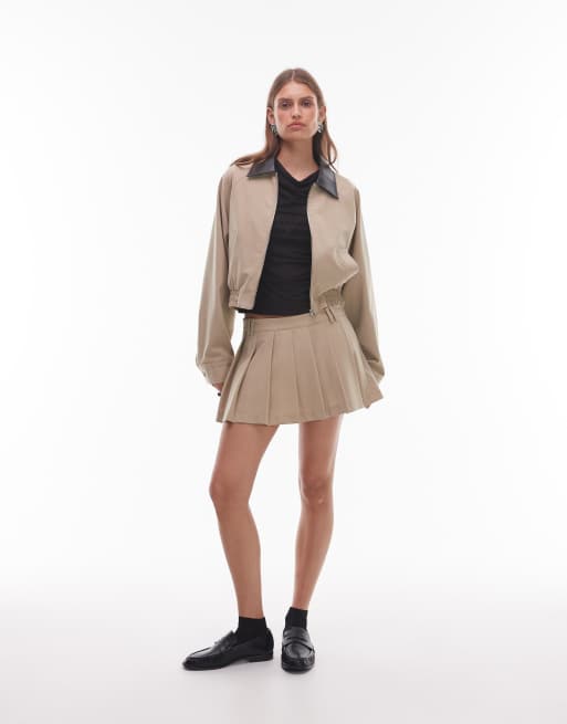 NIA Fennel pleated skort in khaki, 3 of 5