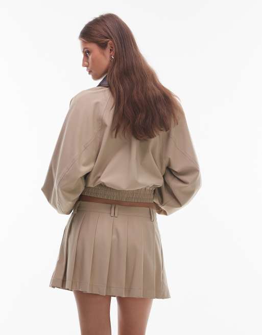 NIA Fennel pleated skort in khaki, 5 of 5