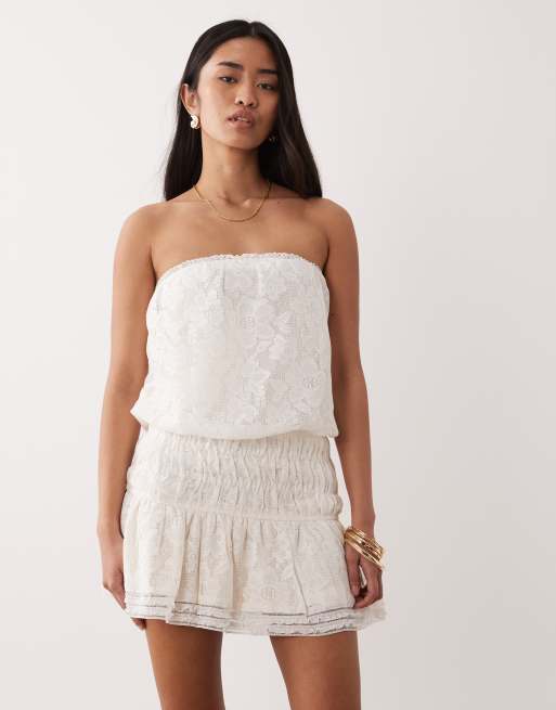 Nia Figueroa bandeau dress in ivory, 2 of 4