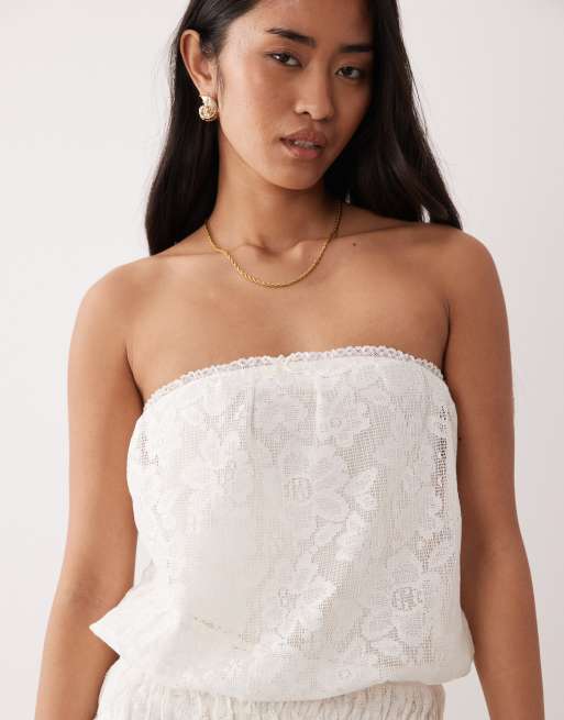 Nia Figueroa bandeau dress in ivory, 3 of 4