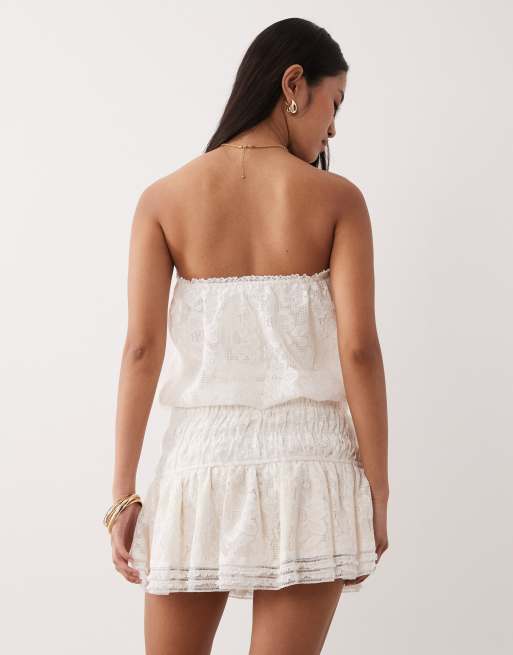 Nia Figueroa bandeau dress in ivory, 4 of 4