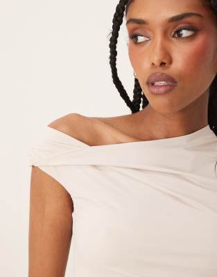 Shop Nia Fraise One-shoulder Slinky Top