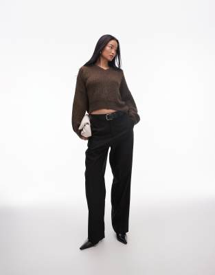 NIA FREYA CHUNKY KNIT V-NECK SWEATER 