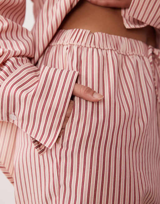 NIA Khonny co-ord wide leg trouser in red stripe, 4 of 5