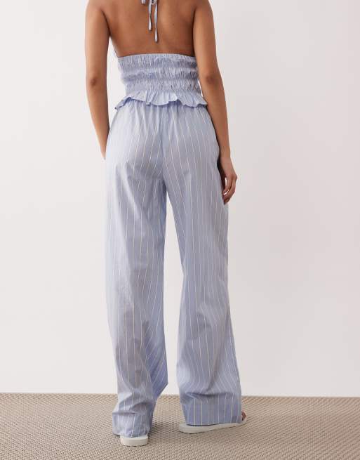 NIA Khonny wide leg trouser in blue stripe, 2 of 5