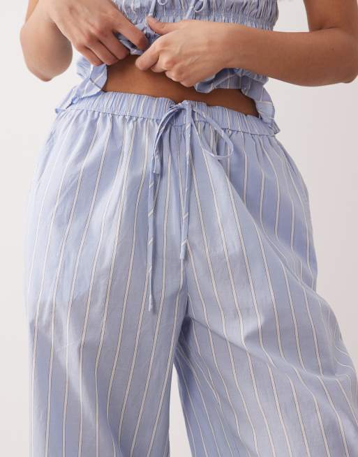 NIA Khonny wide leg trouser in blue stripe, 4 of 5