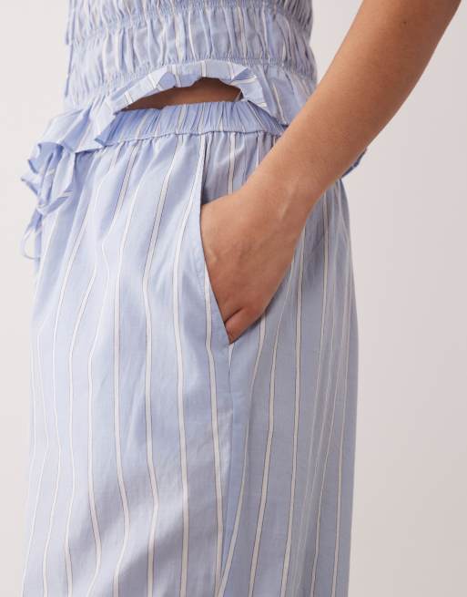 NIA Khonny wide leg trouser in blue stripe, 5 of 5