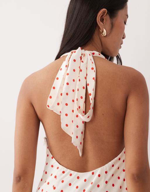 chevron halter maxi dress Chevron Prints Backless Boho Maxi Dress – AROLORA main image 1