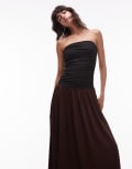 [Nia] NIA Santal bandeau dress in brown S Black/brown