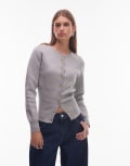 [Nia] NIA Sophia button up cardigan in heather grey S HEATHER GREY