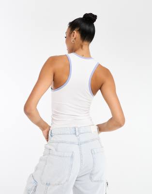 Nicce Alia Cut Out Tank Top In White
