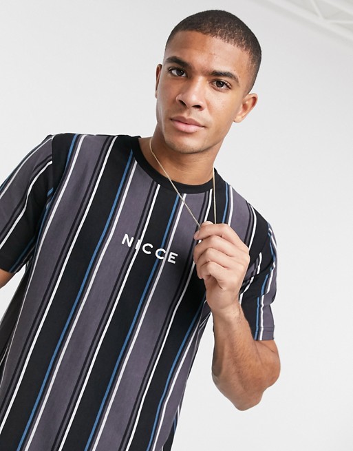 Nicce all over stripe t-shirt