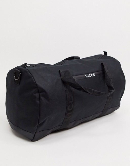 Nicce Andi barrel bag with small logo in black