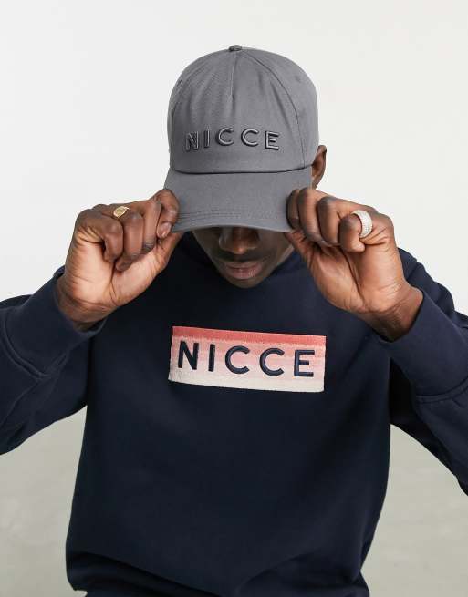 Nicce – Argon – Szara czapka z daszkiem i logo