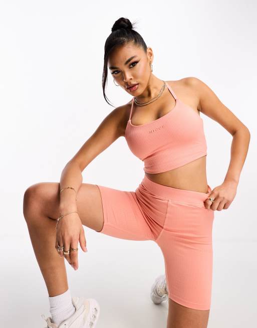 Nicce arla sports bra in peach