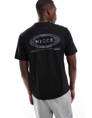 back print logo t-shirt in black