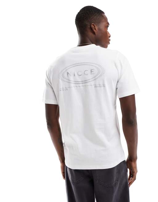 Nicce back print logo t-shirt in white ASOS