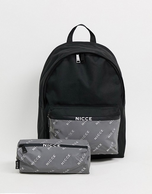 Nicce backpack with reflective pocket and pencilcase