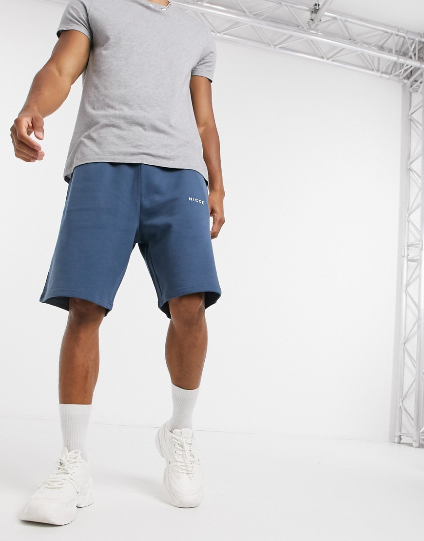 Nicce Bocore Jog Shorts In Airforce Blue-blues