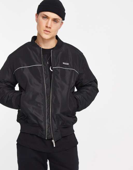 Nicce bomber jacket in black | ASOS