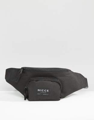 nicce black bum bag