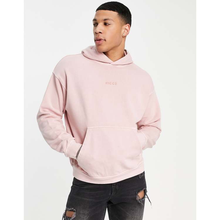 Nicce capstan oversized hoodie in washed pink ASOS