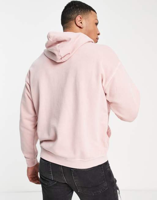 Nicce capstan oversized hoodie in washed pink