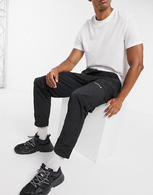 Nicce Cento cargo track pants in black