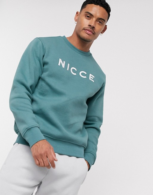 Nicce centre logo sweat in blue