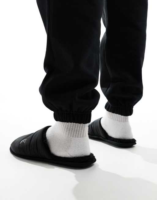 Nicce classic logo slippers in black | ASOS display picture 1