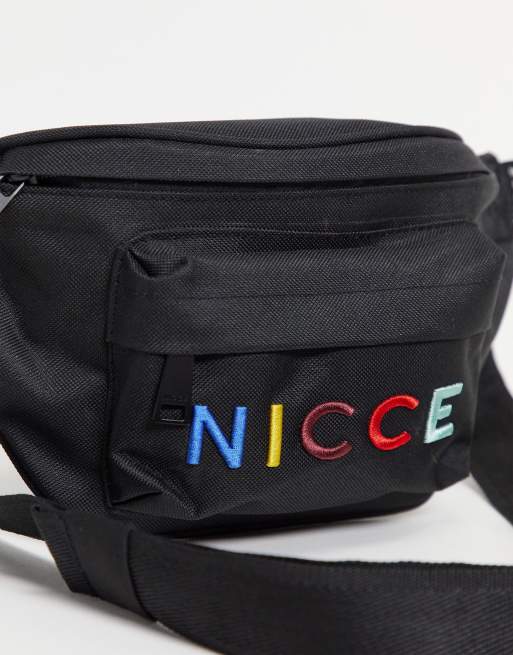 Nicce dallas logo bum bag in black