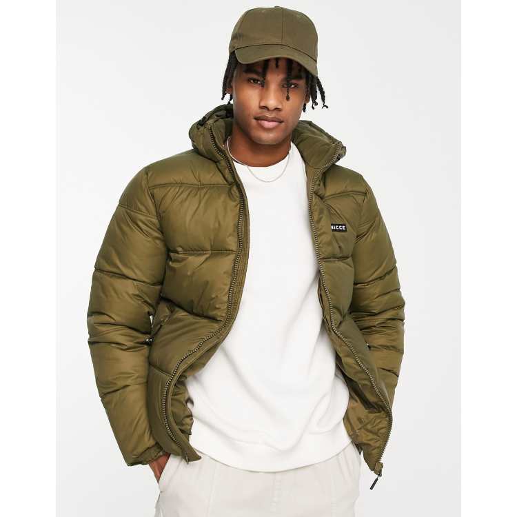 Nicce expo padded jacket in green