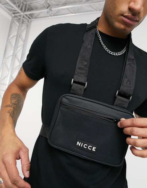 Nicce Finess harness pouch with logo in black ASOS