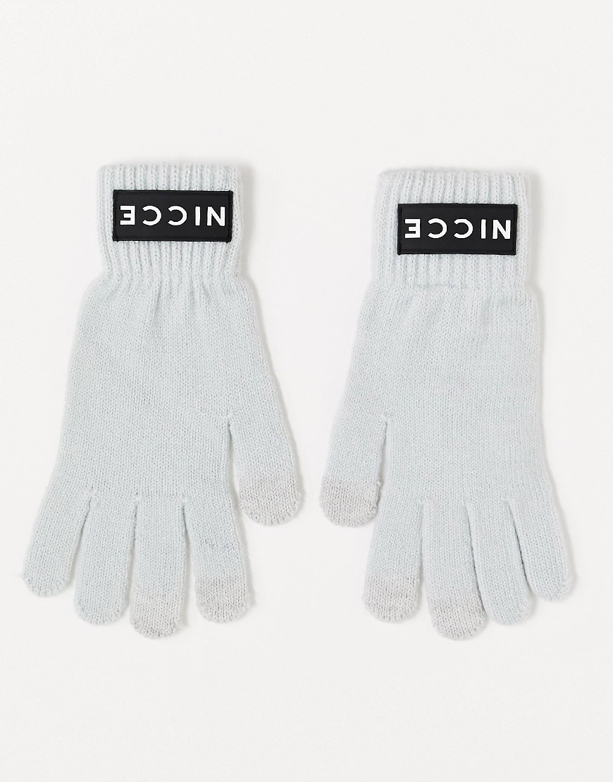 Nicce gloves with logo in grey