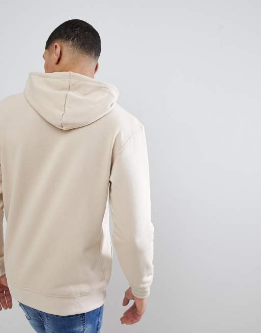 Nicce london hoodie in deals beige with large logo