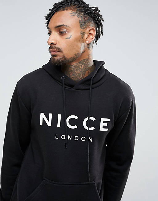 Nicce hoodie in black with large logo | ASOS