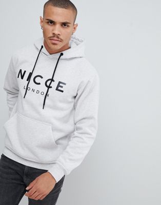 nicce grey and white hoodie