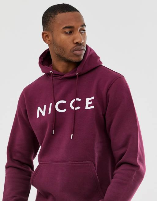 Nicce hoodie in red with logo