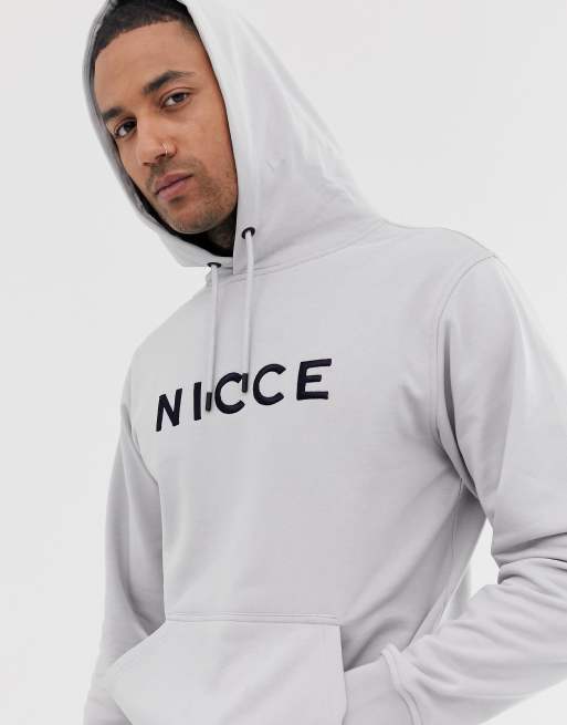 Nicce hoodie with chest logo in gray