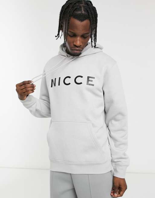 Nicce hoodie with chest logo in gray