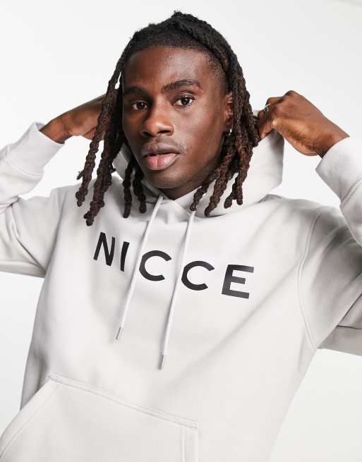 Grey and white deals nicce hoodie