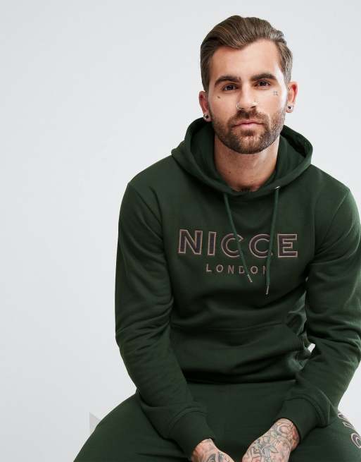 Nicce tracksuit in green with signature logo ASOS