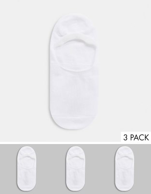 Nicce Nicce invisible socks in white 3 pack