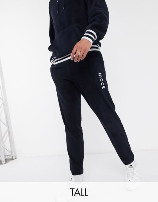 Nicce tall tracksuit in navy polar fleece ASOS