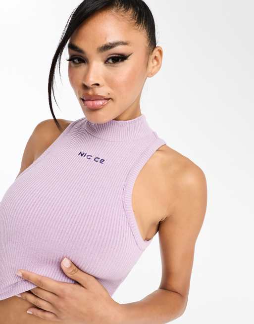 Nicce juno racer crop top in light pink - part of a set, 3 of 4