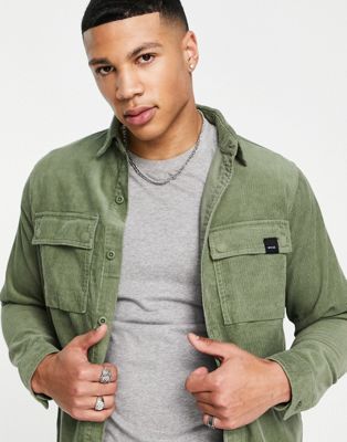 Nicce line cord shirt in green