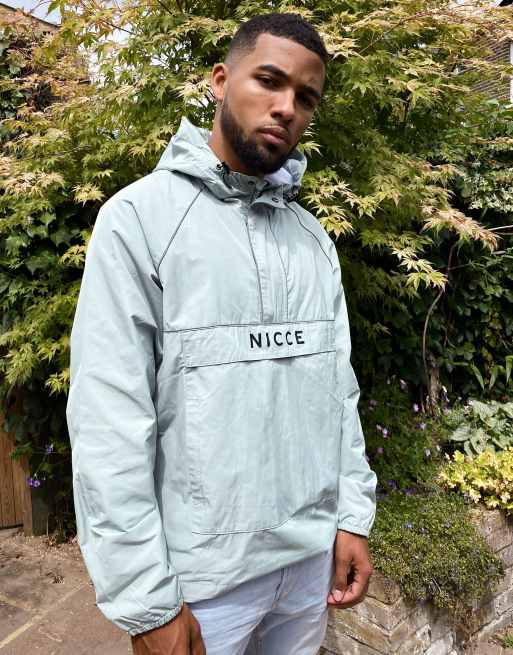 Nicce Linear jacket overhead jacket with logo in green