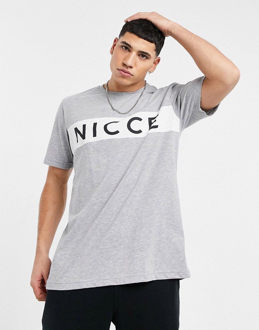 Nicce - Loungekleding - T-shirt met paneel in grijs